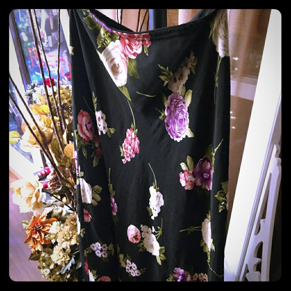 Her Style Floral Long Skirt With Ruffled Bottom